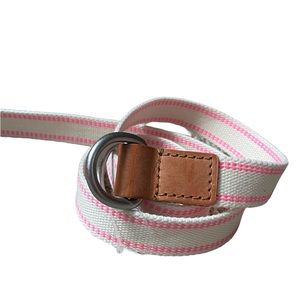 NWOT Gap Fabric Belt Silver Hoop Ring (size XS)